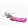 Outils de serrurier chaud Haoshi Outils Fold Lock Pick Pink Color Lock Picks Outils Jackknife Jack Knife Cadenas