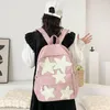 School Bags Women's Cute Backpack Y2K Breathable Large Capacity Travel Backbag Trend For Teenagers Girls Female