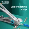 Soleil Mr.Green Nail Clippers / File Professional Manucure Set Pédicure Scissor Nipper Steelless en acier inoxydable / Cutter Pliant Nail Art Tools