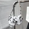 Evening Bags Fashion Underarm Bag Canvas Armpit Women Shoulder With Coin Purse Hobo Animal Print Female Clutch Tote Pouch