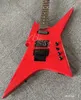 Electric Gutiar Red Color Reversed Headstock Shape Right Hand Body SH Pickups Black Parts With Double Locking Tremolo
