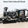 Electric RC Car Lntelligent Programming أضف دخان الماء عن بُعد Train 80cm DIY Assembly Barent Child Depality Classical Steam RC Toys 230607