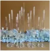 5 pçs Decoração de Casamento Peça Central Candelabro Castiçal Acrílico Castiçal Transparente para Festa de Evento de Casamento B0529A12