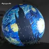 Fantástico balão de suspensão grande bola inflável enorme esfera impressa pintura a óleo de van gogh a noite estrelada para mostra de arte