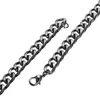 Chains 5/7 Mm Classic Curb Cuban Chain Necklace Punk Gun Black Hip Hop Long Men Women Jewelry Trendy Party Accessories