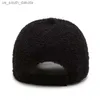 Nouveaux chapeaux de fourrure d'agneau femme automne hiver version coréenne marée lettre casquette chaude casquettes de baseball en peluche casquette de baseball d'hiver L230523
