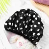 Orologi da parete 2 pezzi Berretto impermeabile Cappello da notte Cuffie da doccia Asciugamani per il corpo da donna Moda Raso Miss Absorbent Bath