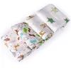 Coperte Swaddling s Bamboo Cotton Traspirante Culla Passeggino Cover Per born Giraffe Print Soft Asciugamano da bagno 230606