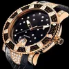 2016 Nouvelle arrivée haut de luxe pour les femmes montre mécanique automatique montre-bracelet en caoutchouc 0222437