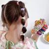 Hair Accessories 50pcs Children's Cute Solid Elastic Bands Korean Wave Ring Tie Rubber Fashion Headbands For Kid