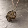 Pendanthalsband Celt Wolf Viking Letter Men Necklace Scandinavian Amulet Norse Vegvisir rostfritt stål smycken