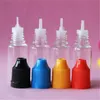 Bouteille eliquid en plastique de haute qualité 5 ml 10 ml 15 ml 20 ml 30 ml PET Bouteilles à l'épreuve des enfants Longues et fines Conseils DHL gratuit