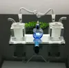 Rauchpfeifen-Bongs stellen mundgeblasene Wasserpfeifen her. Heißer Verkauf von Doppelkristallkesseln und Wasserpfeifenkesseln