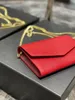 Fashionable Caviar Letter Envelope Bag Classic Women's Shoulder Bag Metal Magnet Buckle Sequin Designer Luxury Leather Flap Bag ID Luxury_Bag1588