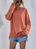 moletom de lã com capuz feminino com capuz casual blusa solta moletons de cor sólida 2023FW street hipster designer hoodies