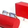 Herren-Sonnenbrille Carti-Brille Designer-Sonnenbrille Damen Metallspiegelbein mehrere Farben Geschäftsangelegenheiten quadratische Brille Eleganz Mit Originalverpackung und Etui