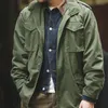Men's Jackets Maden M65 For Men Army Green Oversize Denim Jacket Military Vintage Casual Windbreaker Solid Coat Clothes Retro Loose 230607