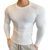 Men's T-Shirts Long Sleeve Fitness basketball Running tight Men spandex Bodybuilding Sports shirts Gym training Compression T shirts Sport 230607