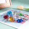 Led Crystal Keychain Light Glowing Luminous Diamonds Glass Key Rings Pendant Hanging Jewelry Favorite Gift