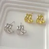 Ohrstecker Hochwertiges vergoldetes Metall Mehrschichtiges kleines durchbohrtes C für Frauen Koreanischer japanischer Stil Ohrschmuck Großhandel