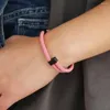 Bangle 12pcs/Lot الأوروبي والأمريكي سوار من التيتانيوم الفولاذ الأسود من المنسوجة الحبل غير القابل للصدأ