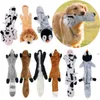 Nuovi simpatici giocattoli di peluche Squeak Pet Wolf Rabbit Animal Plush Toy Dog Chew Fischio stridulo Coinvolto Scoiattolo Giocattoli per cani