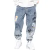 Jeans da uomo Pantaloni cargo di moda di alta qualità Hip Hop Trend Streetwear Pantaloni da jogging da uomo Pantaloni casual con elastico in vita 230607