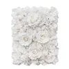 装飾的な花40cmx30cm人工花の壁飾り牡丹ローズパネル白い結婚式の背景パビリオンコーナー装飾花