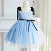 Robes de fille Toddler Girls Tulle Princess Dress 1-5 Enfants Bébé Élégant Mariage Enfants Communion Formelle Soirée Vêtements R230607