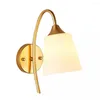 Vägglampa E27 Hög temperatur och anti-Glase Golden Paint 12W Nordic Bakgrundsfäste