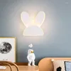 벽 램프 homhi 귀는 LED 아플리크 무레일 침대 옆으로 빛나는 귀여운 어린이 방 천장 램프 hwl-230