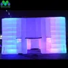 Nouveau Arriver 8x8x3.8m Blanc Gonflable Cube Tente Cubique Chapiteau Maison Carré Partie De Mariage Cinéma Bâtiment Personnalisé Pour USA