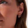 Hoop örhängen franska punk hiphop geometrisk liten för kvinnor mode 14/18/21mm guldfärg oval örhänge fest smycken tillbehör