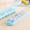 14 Grid 3D Round Balls Ice Molds Plastic Molds Ice Tray Home Bar Party Ice Hockey Holes Making Box Molds With Cover DIY Moulds