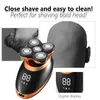 Shavers IPX7 Waterdichte elektrische scheerscherm voor mannen baard haartrimmer oplaadbare kale hoofdscheermachine LCD Display Grooming Kit