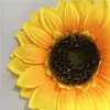 Decorative Flowers 10pcs/1 Lot Yellow Silk Sunflower Artificial Head For Bouquet Flower Wall Home Party Garden El Wedding Decoration