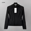 Lu Hooded dragkedja Casual Jacket Kvinnor Solskydd Solskyddsmedel Thin Top Run Sport Jacket Finger Hole Long Sleeve Yoga Jacket LL1131