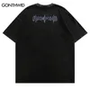 Heren T-shirts Heren Punk T-shirt Streetwear Hip Hop Vintage Retro Grafische Print Gothic T-shirt Harajuku Casual Katoenen T-shirt met korte mouwen 230607