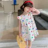 Flickans klänningar Summer Girls 'Dress Butterfly Flying Sleeve Princess Children's Baby Kids Clothing for Girl