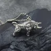 Chains Lefei Jewelry Real S925 Silver Fashion Trendy Luxury Retro Creative Cow Sweater Necklace For Man Women Party Wedding Charms Gift