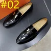 Designer Luxury Men mode loafers pekade tåskor avslappnad andningsbar pu gummisula platta bröllopsklänningsskor storlek 6.5-11