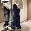 Mens Jeans Uomo Patchwork MultiPocket Coppia Pantaloni in denim Pantaloni cargo stile mendicante High Street Casual Uomo Streetwear 230607
