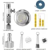 Spraypistolen 16-delige airbrush-adapterset, airbrush-adapter, snelkoppeling, airbrush-sprayreinigingshulpmiddel voor luchtcompressor