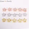 Koraliki 20pcs ZYZ3302690 Mieszany kolorowy posiłek Wyjątkowy mikro -Pave Crystal CZ Star Star Paread Buneds metalowe koraliki