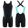 Tvådelar barnflickor Seeveless Swimsuit Rashguard Children Wetsuit UV Protection Swimwear Surfing Beachwear Jumpsuit bodysuit 230606