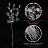 Decorative Flowers 50pcs Water Drop Artificial Acrylic Flower Picks Crystal Diamante Branches For Party Wedding Floral Decoration - White 1