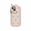 Wholesael DHL DHL 3D Cute Cartoon Rabbit Heart Polka Animals Silikonowy telefon na iPhone 14 13 12 11 Pro Max 14 Plus Shockproof Miękka tylna etui