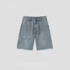 2023 Summer New Designer Fashion Loose Straight Sleeve Jeans Mid Waist Elastic Shorts pour hommes