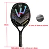 Tennisschläger 3K Camewin Vollcarbon-Strand-Tennisschläger mit Tasche zum Versenden Premium-Schweißband Plus Tennis Padel 230606