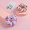 Hair Accessories 20 Pcs/Lot 8 Cm Ties Scrunchies Floral Cotton Girls Fashion Solid Rubber Pom Rope